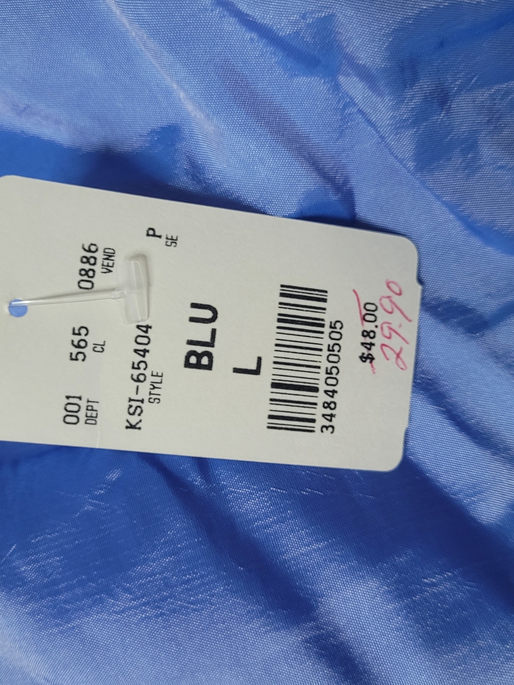 Bill Rousso Blue Satin-Luster Top - Picture 4 of 8